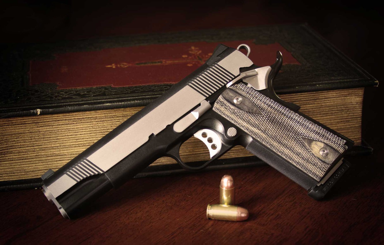 Photo Wallpaper Gun, Weapons, 1911, Custom - Pistol - HD Wallpaper 