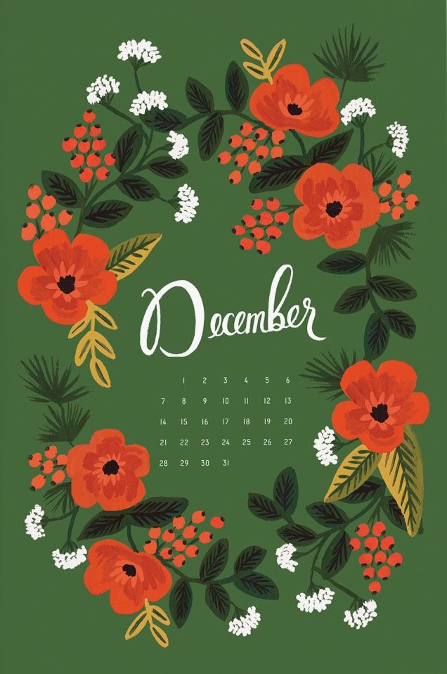 Rifle Paper Co Christmas Wallpaper - December 2019 Wallpaper Iphone -  636x958 Wallpaper 