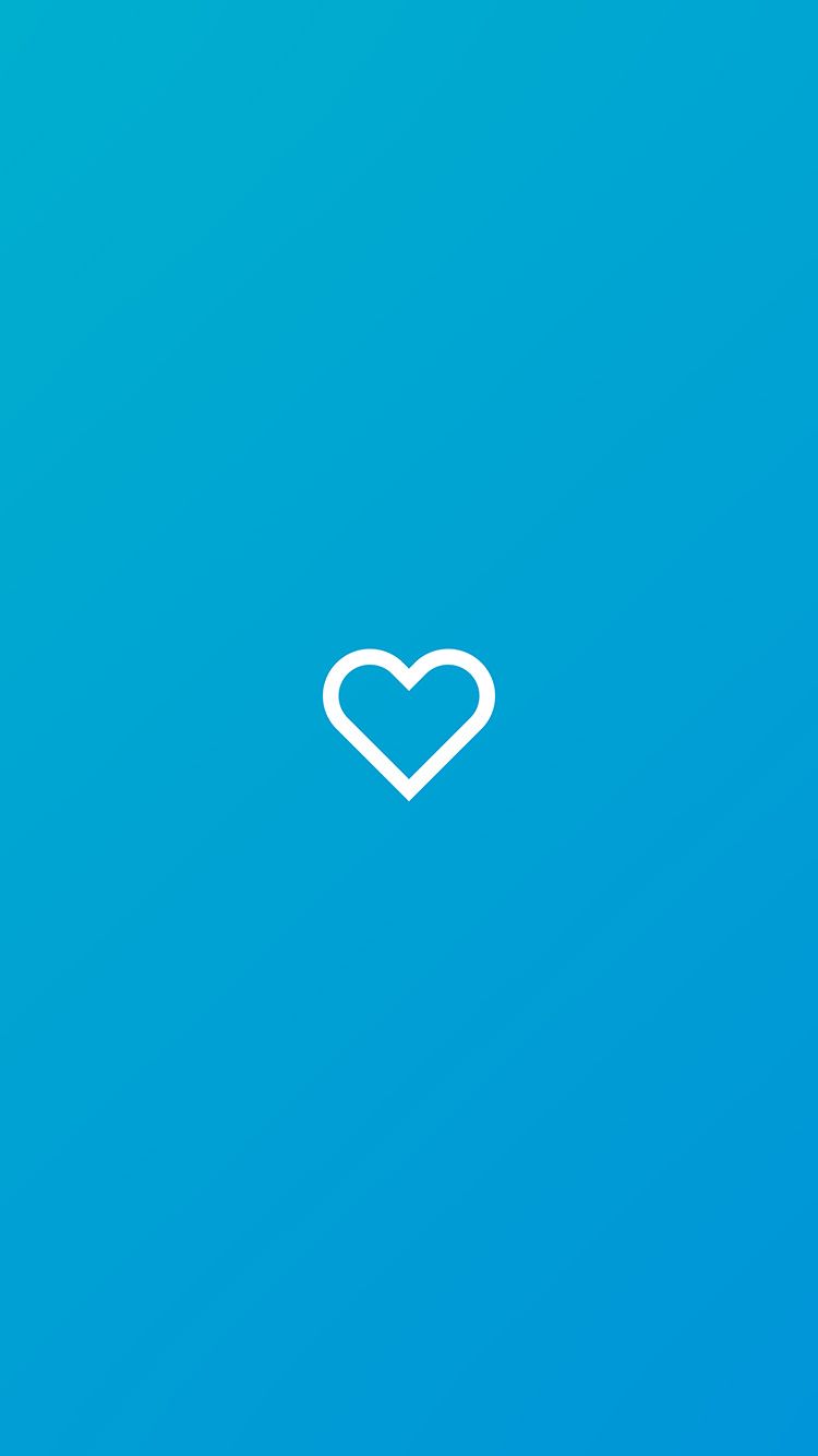 Blue Wallpaper With Heart - HD Wallpaper 