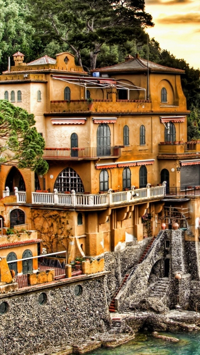 Portofino Coast Iphone Wallpaper - Portofino Harbour - HD Wallpaper 