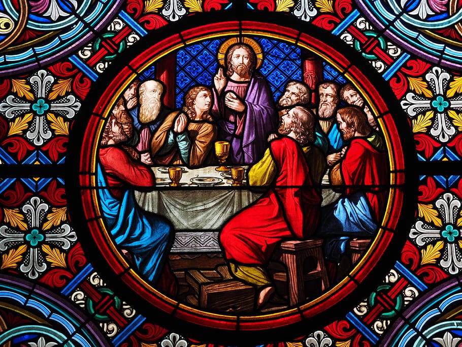 Stained Glass Windows Last Supper - HD Wallpaper 