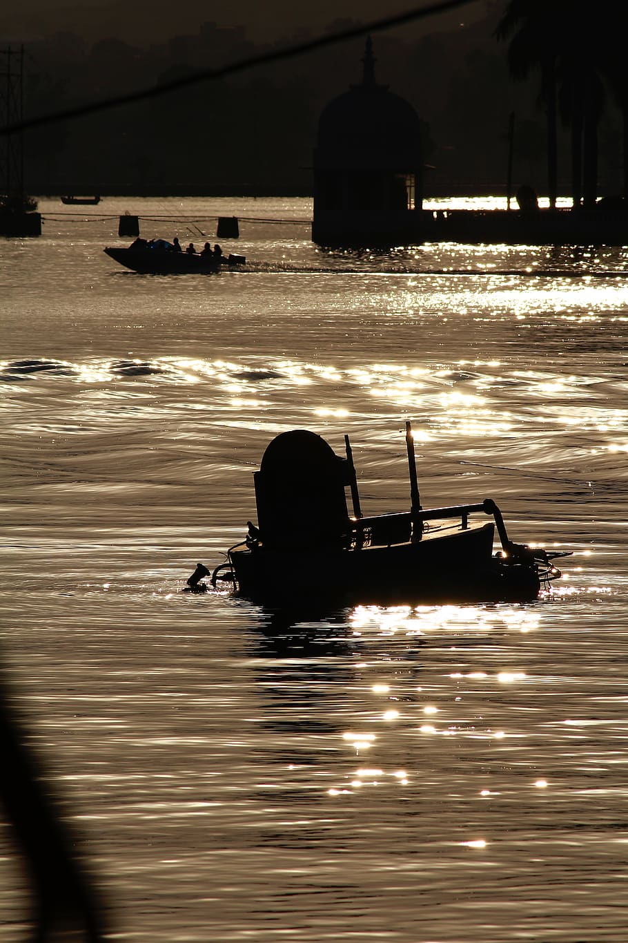 Udaipur, India, Fateh Sagar Lake, Tourism, Rajasthan, - Silhouette - HD Wallpaper 