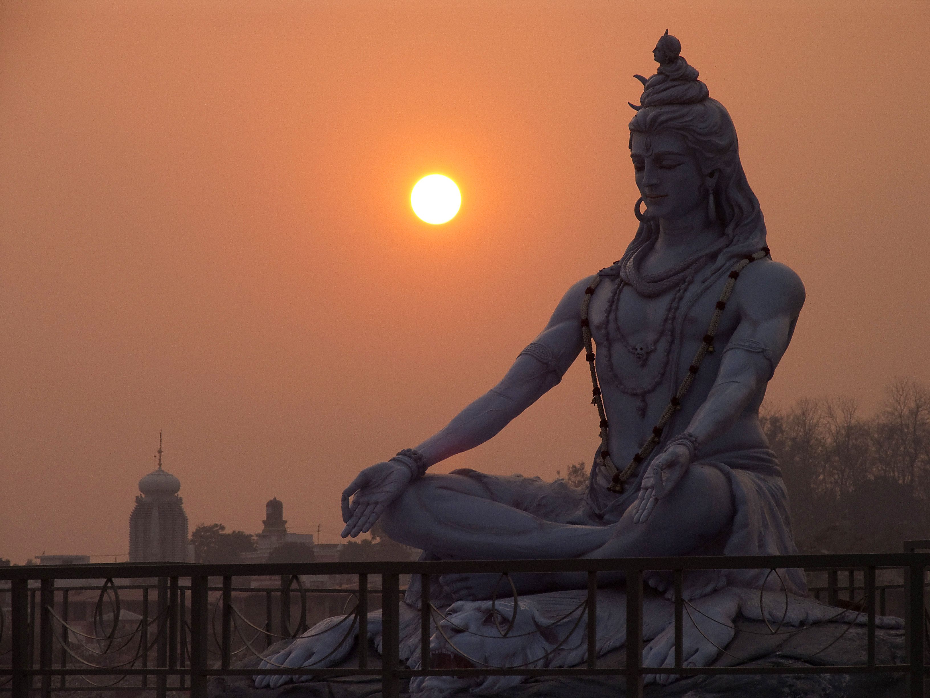 Lord Shiva With Sun - HD Wallpaper 