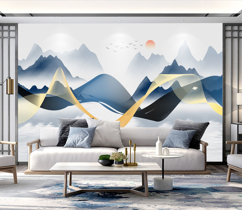 mural wallpaper for living room feature wall