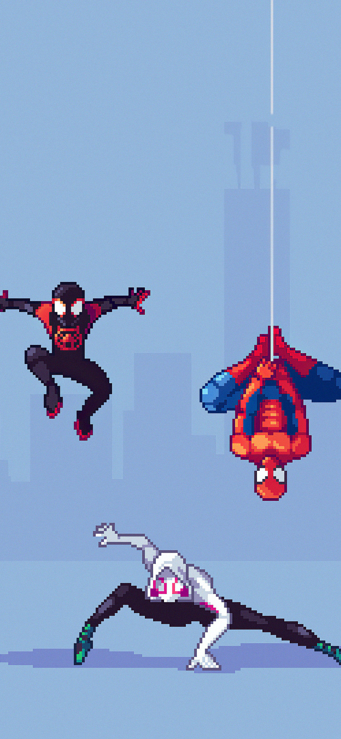 Spider Man Into The Spider Verse Pixel Art - HD Wallpaper 