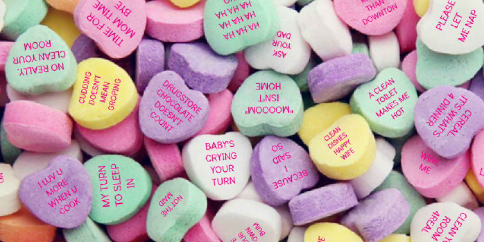 Candy Hearts I Love You Photo - Hello February Candy Hearts - 2000x1000 ...