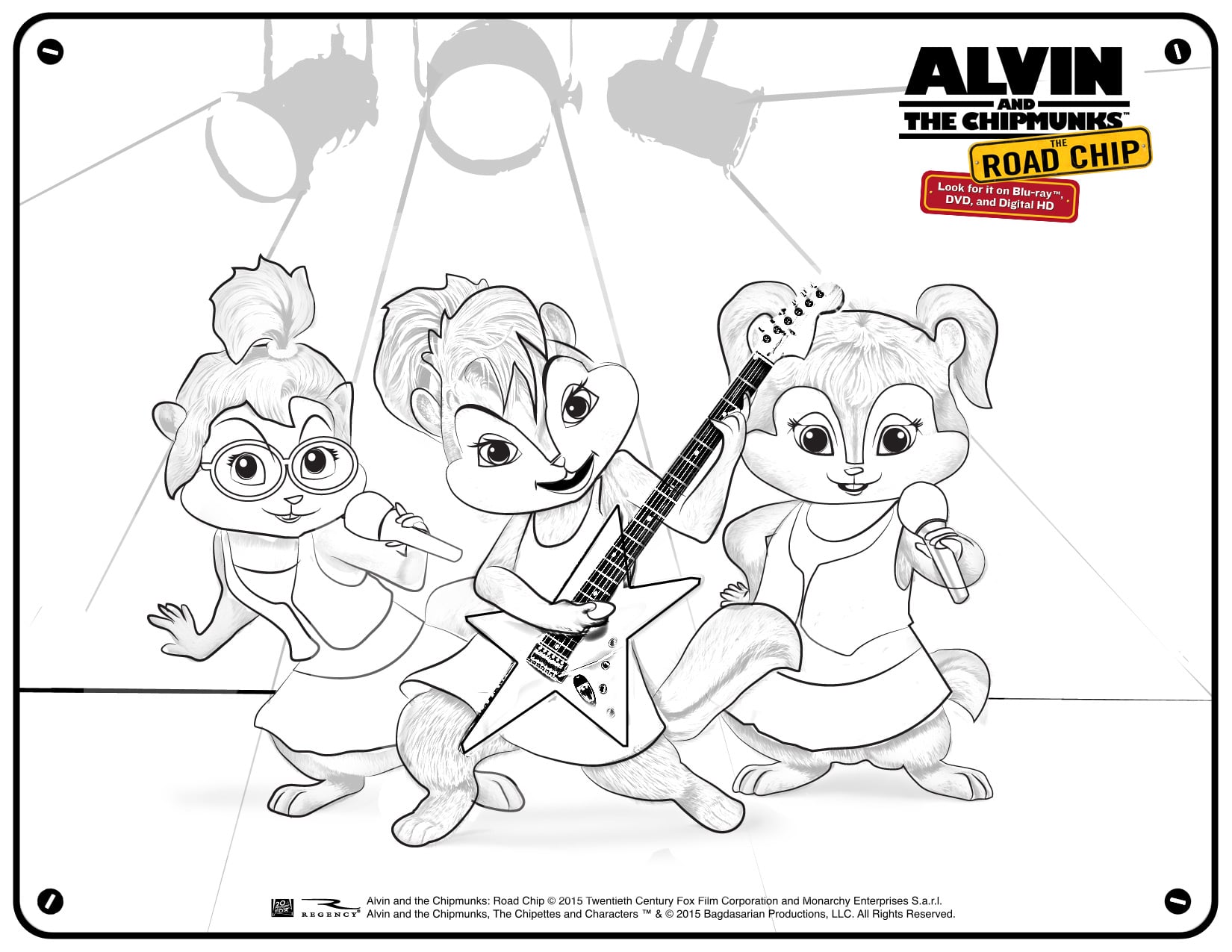 Alvinroadchip Activities Coloring Chippettes Fhe - Chipettes Alvin And The Chipmunks Coloring Pages - HD Wallpaper 