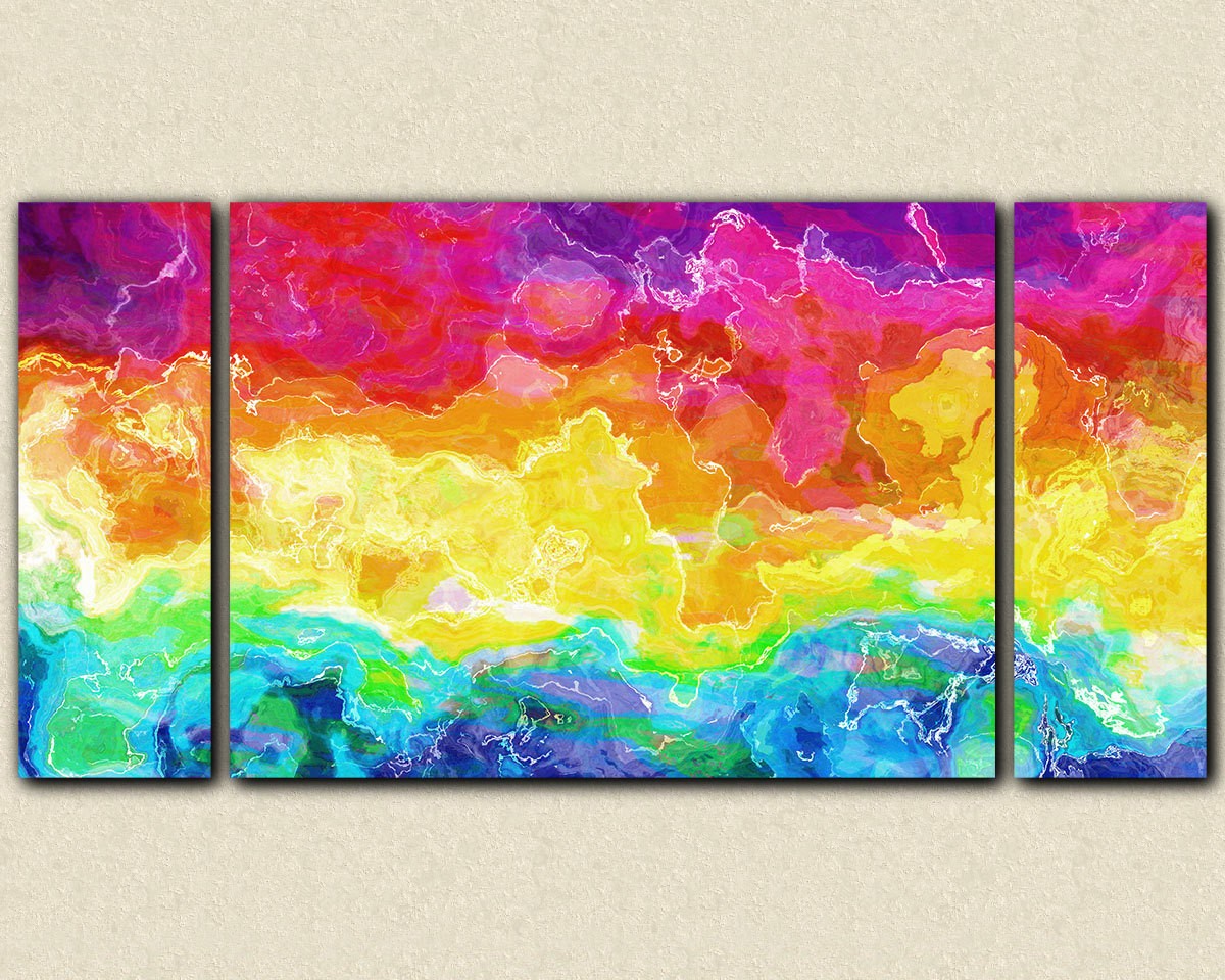 Awesome Bright Colored Wall Art Contemporary Color - Modern Art - HD Wallpaper 