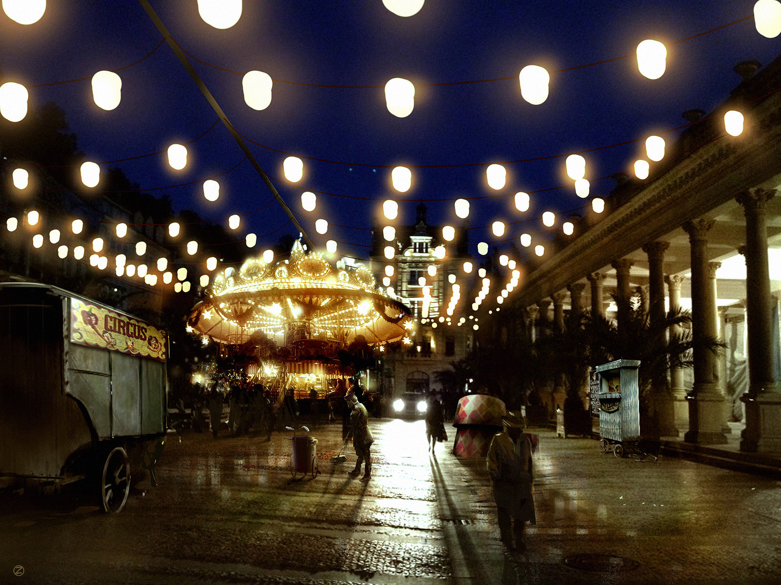 The Grand Budapest Hotel Concept Art Uz - Ceiling Fixture - HD Wallpaper 