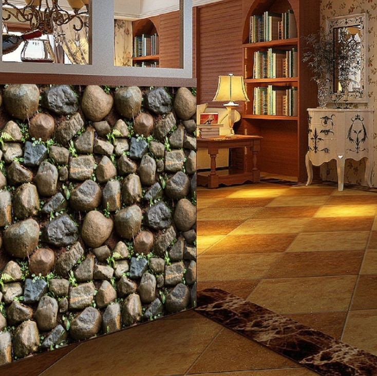 3d Wall Paper Brick Stone Self-adhesive Sticker Wallpaper - ورق جدران ريفي - HD Wallpaper 