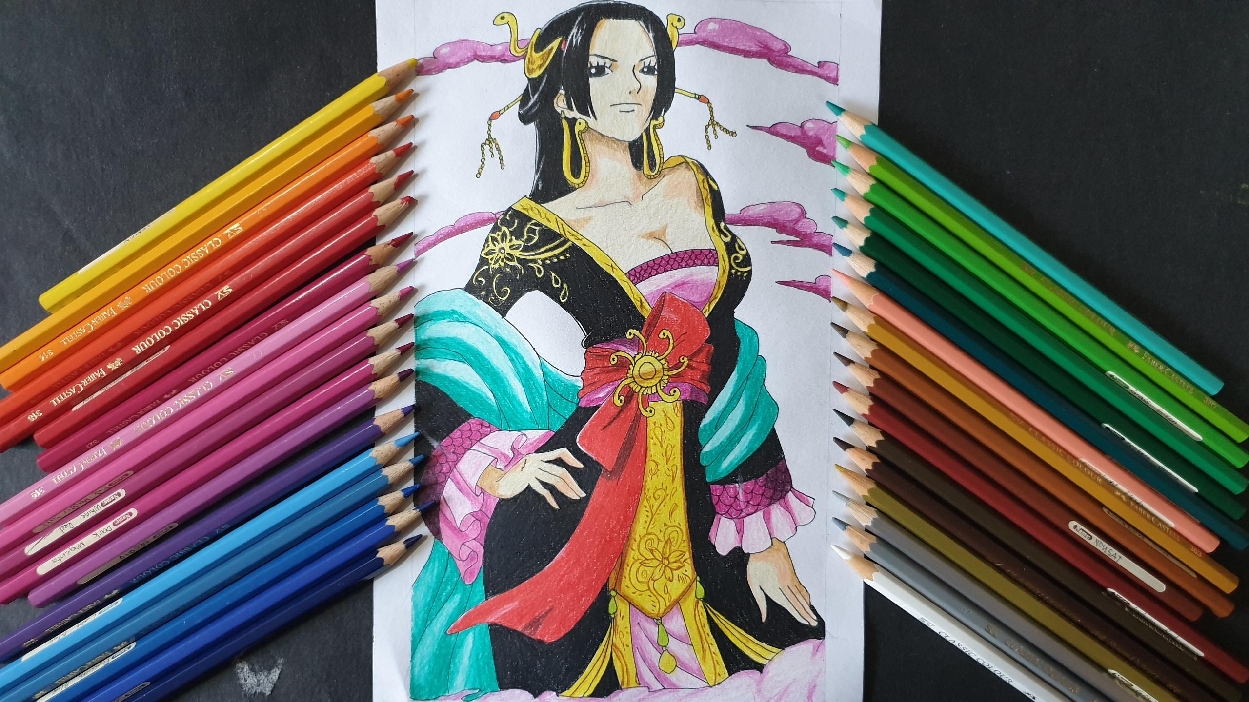 One Piece Hancock Drawing - HD Wallpaper 