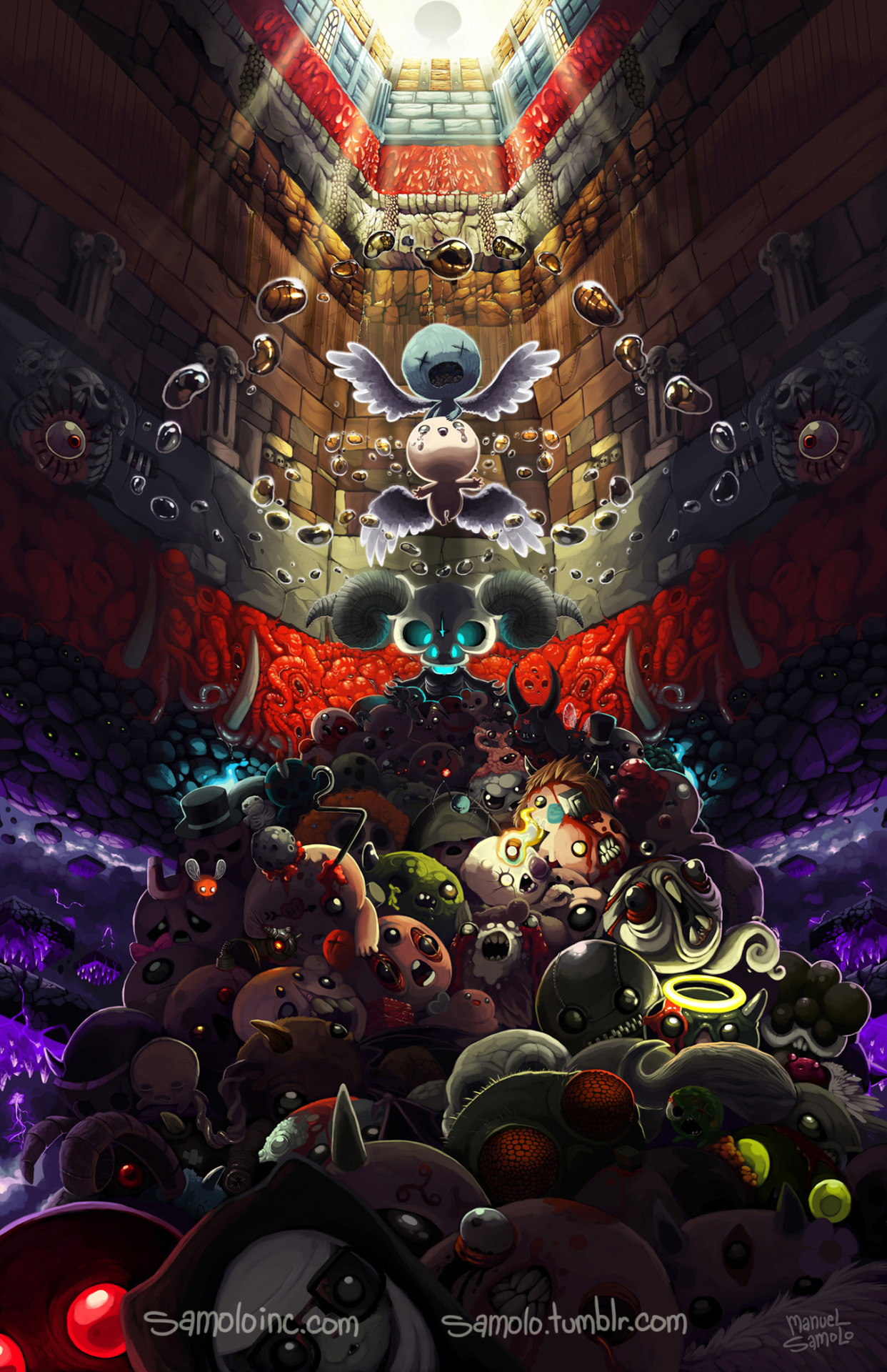 Binding Of Isaac Rebirth Art - HD Wallpaper 