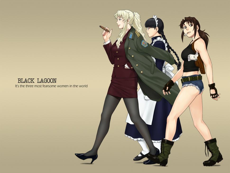Black Lagoon, Balalaika, Revy, Roberta Wallpaper,black - Cosplay Black Lagoon Balalaika - HD Wallpaper 