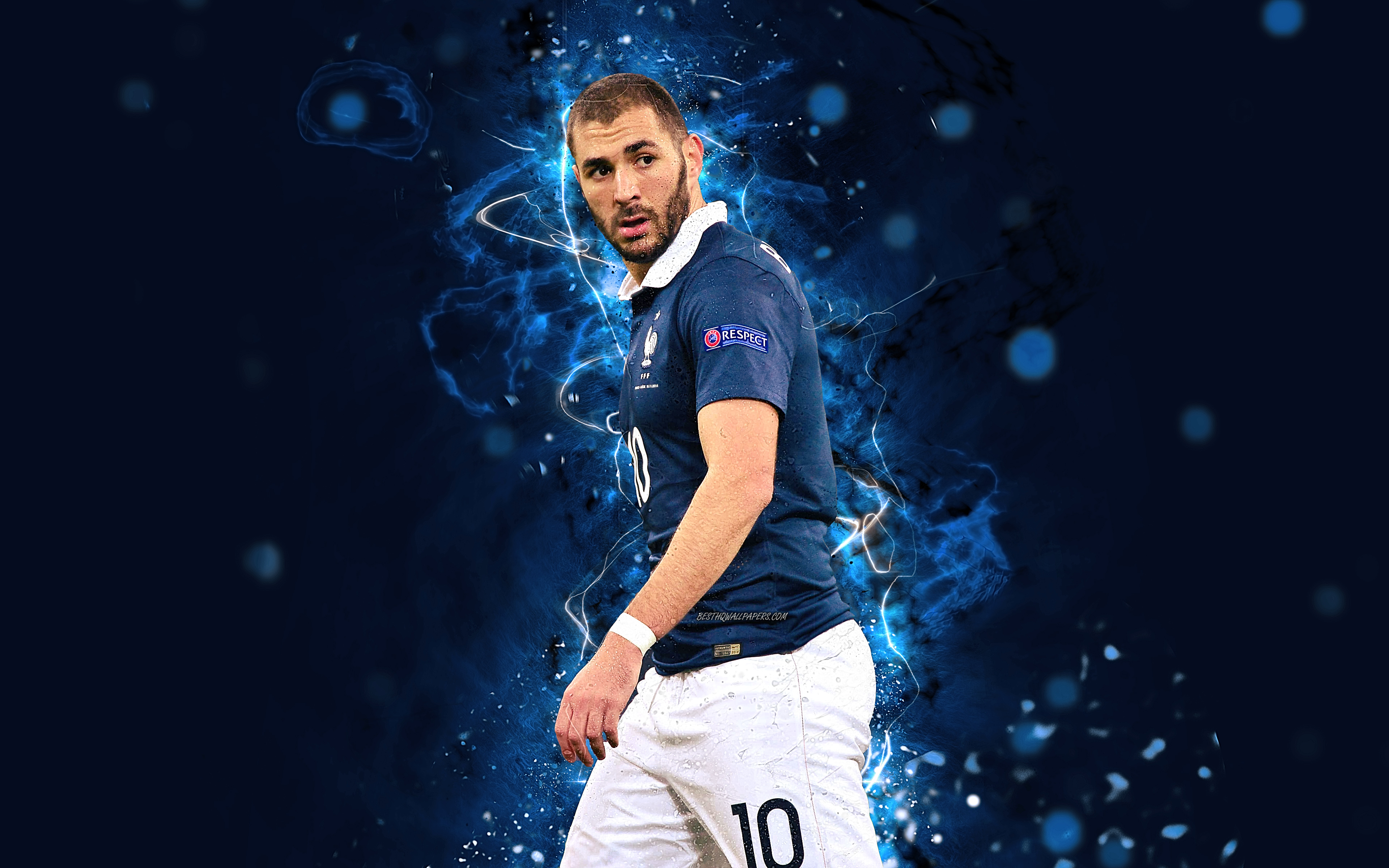 Karim Benzema, 4k, Abstract Art, France National Team, - Fondo De Oantalla De Karim Benzema - HD Wallpaper 