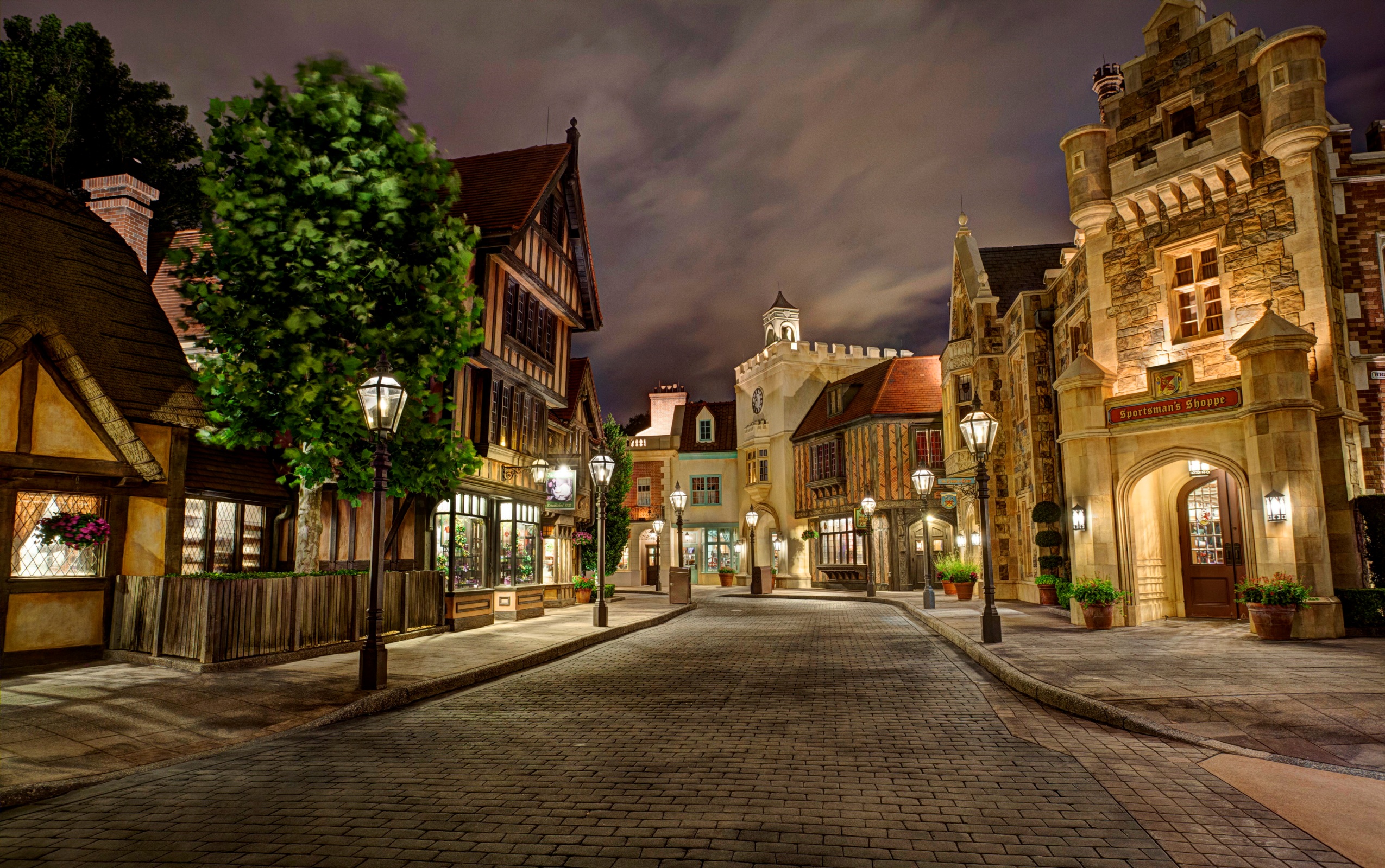 United Kingdom Pavilion Epcot - Uk Pavilion Epcot Night - HD Wallpaper 