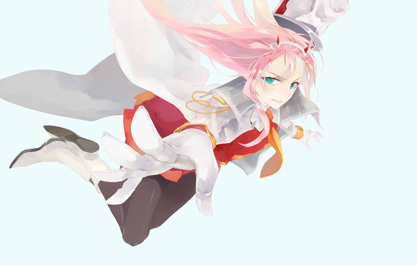 Photo Wallpaper Girl, Jump, 002, Darling In The Frankxx, - Darling In The Franxx - HD Wallpaper 