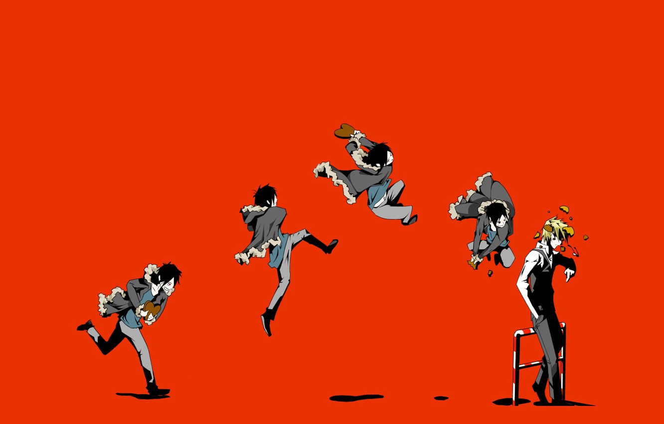 Photo Wallpaper The Wreckage, Jump, Blow, Art, Bully, - Orihara Izaya - HD Wallpaper 