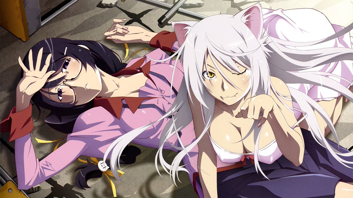Monogatari Hanekawa - HD Wallpaper 