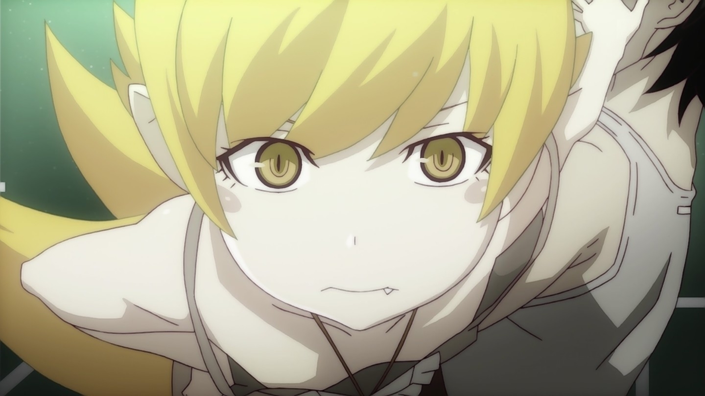 Oshino Shinobu Anime Kuro Nekomonogatari - Nekomonogatari - HD Wallpaper 