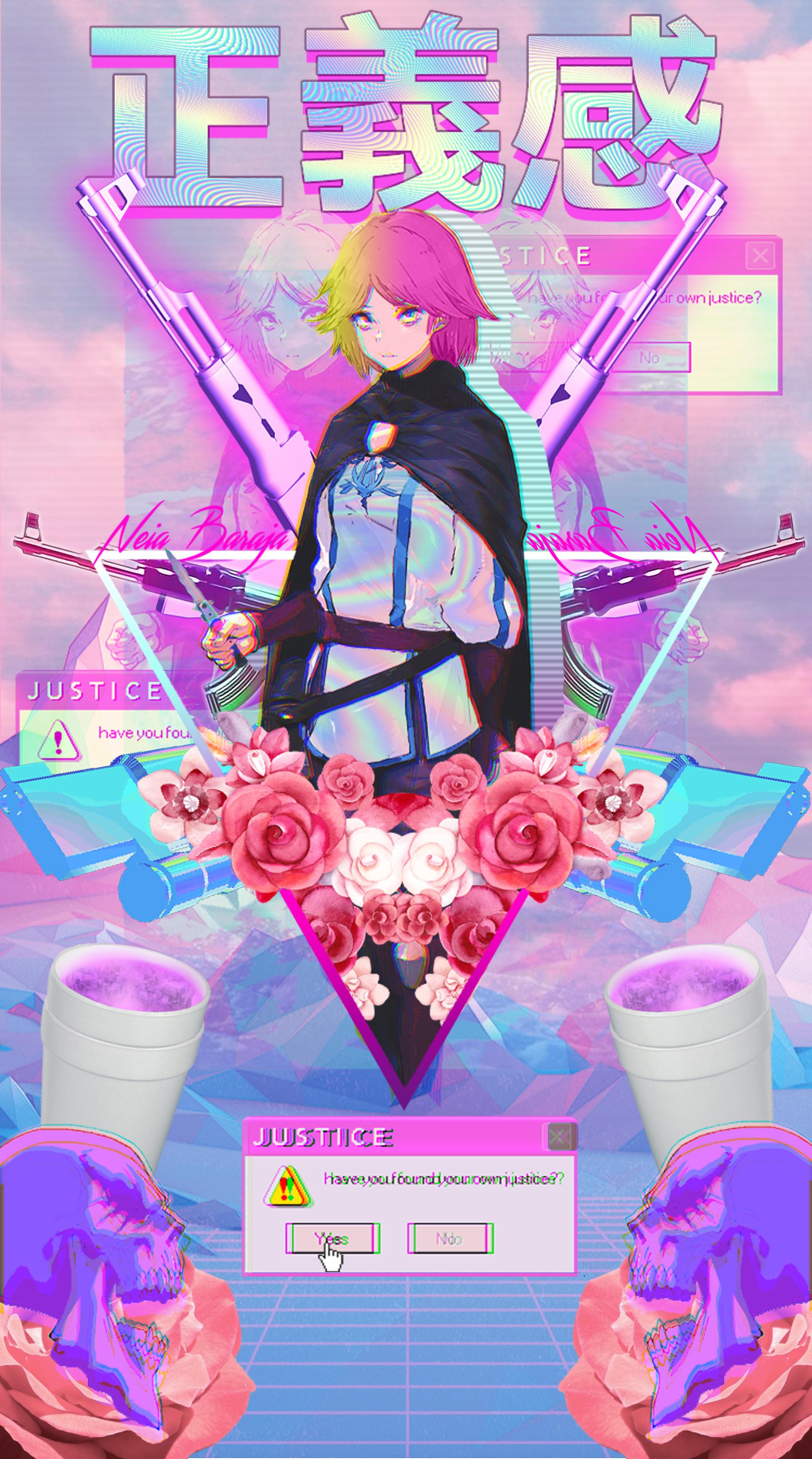 Vaporwave Anime Wallpaper Phone - HD Wallpaper 