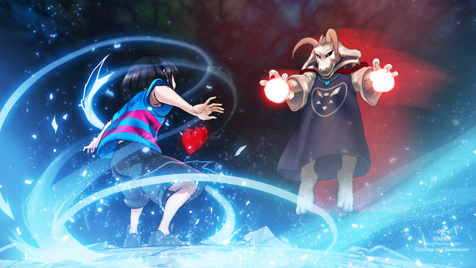 Fanart Boss Fight Undertale - HD Wallpaper 