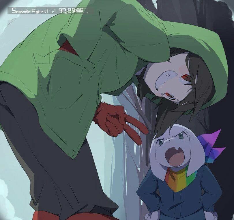 Storyshift Chara And Asriel - HD Wallpaper 