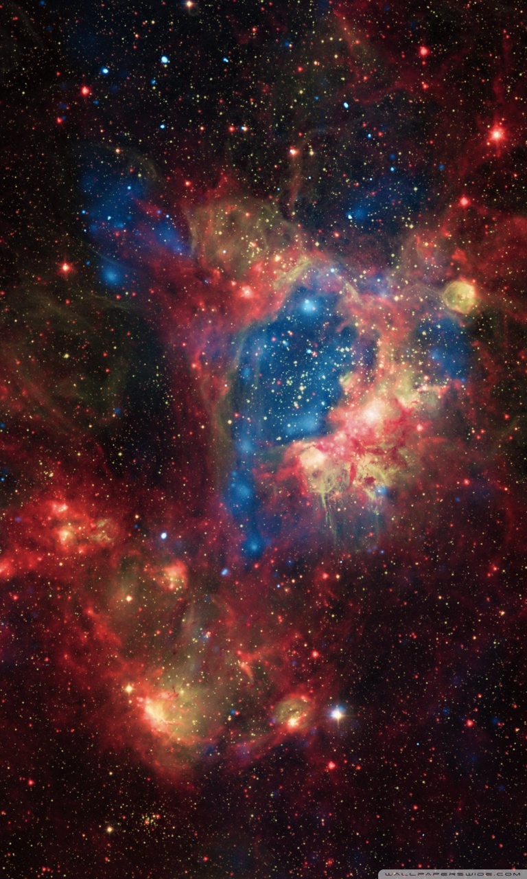 Red And Blue Nebula - HD Wallpaper 