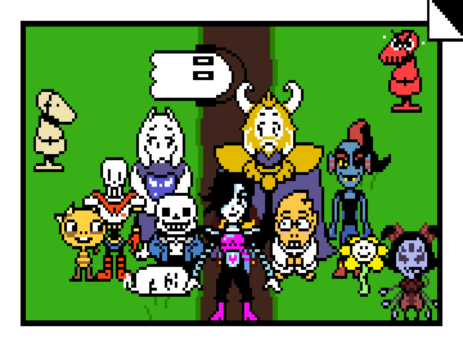 All Undertale Characters Colored - HD Wallpaper 