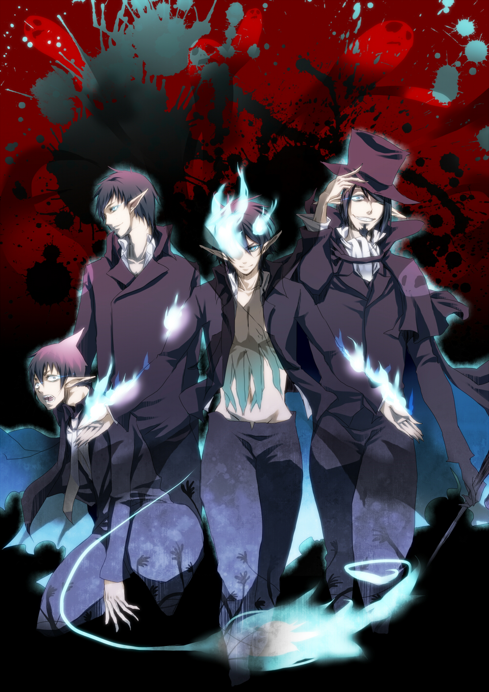 Ao No Exorcist Rin And Yukio Demon - HD Wallpaper 