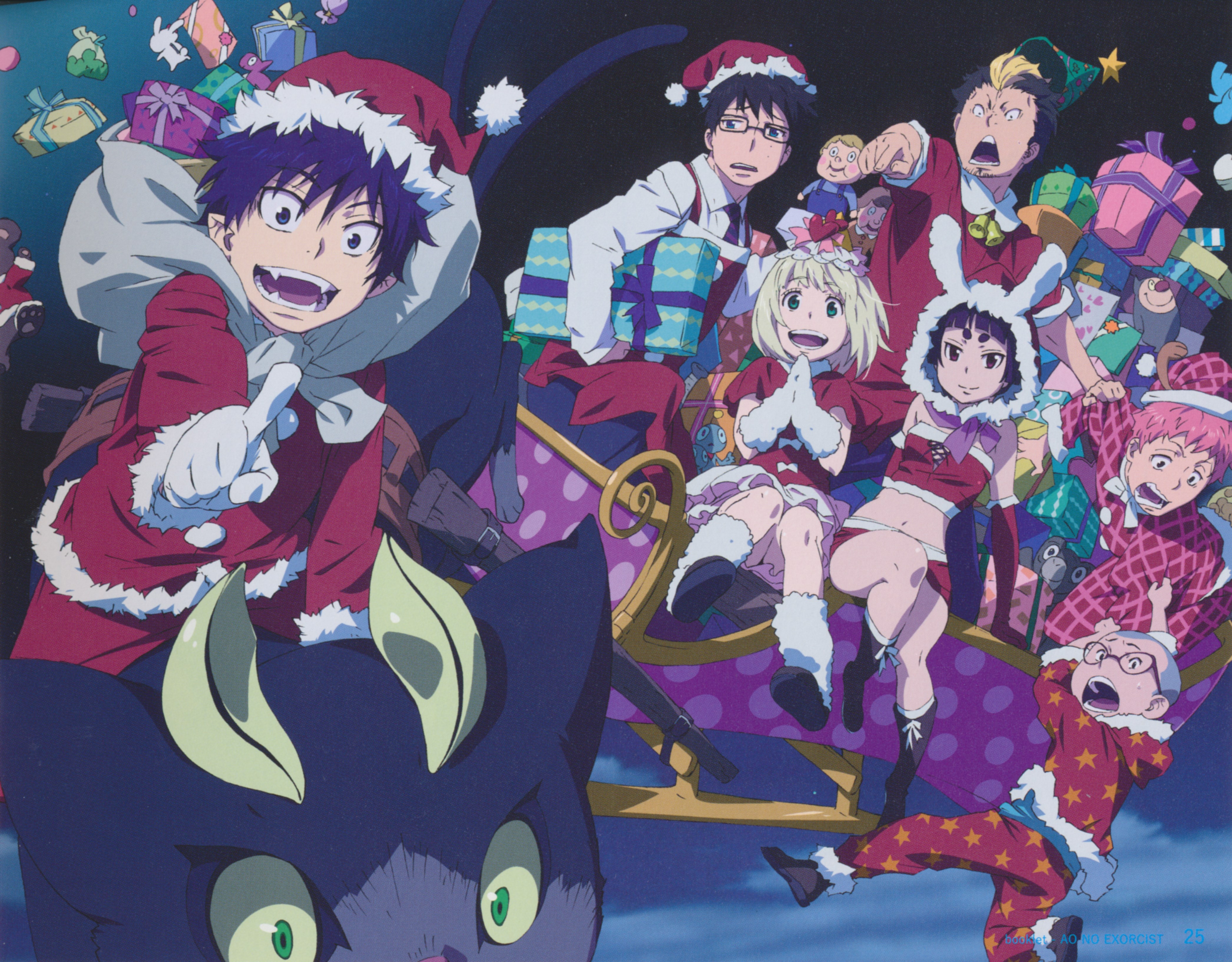 Ao No Exorcist Christmas - HD Wallpaper 