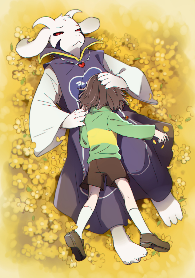 Asriel Dreemurr X Chara - HD Wallpaper 