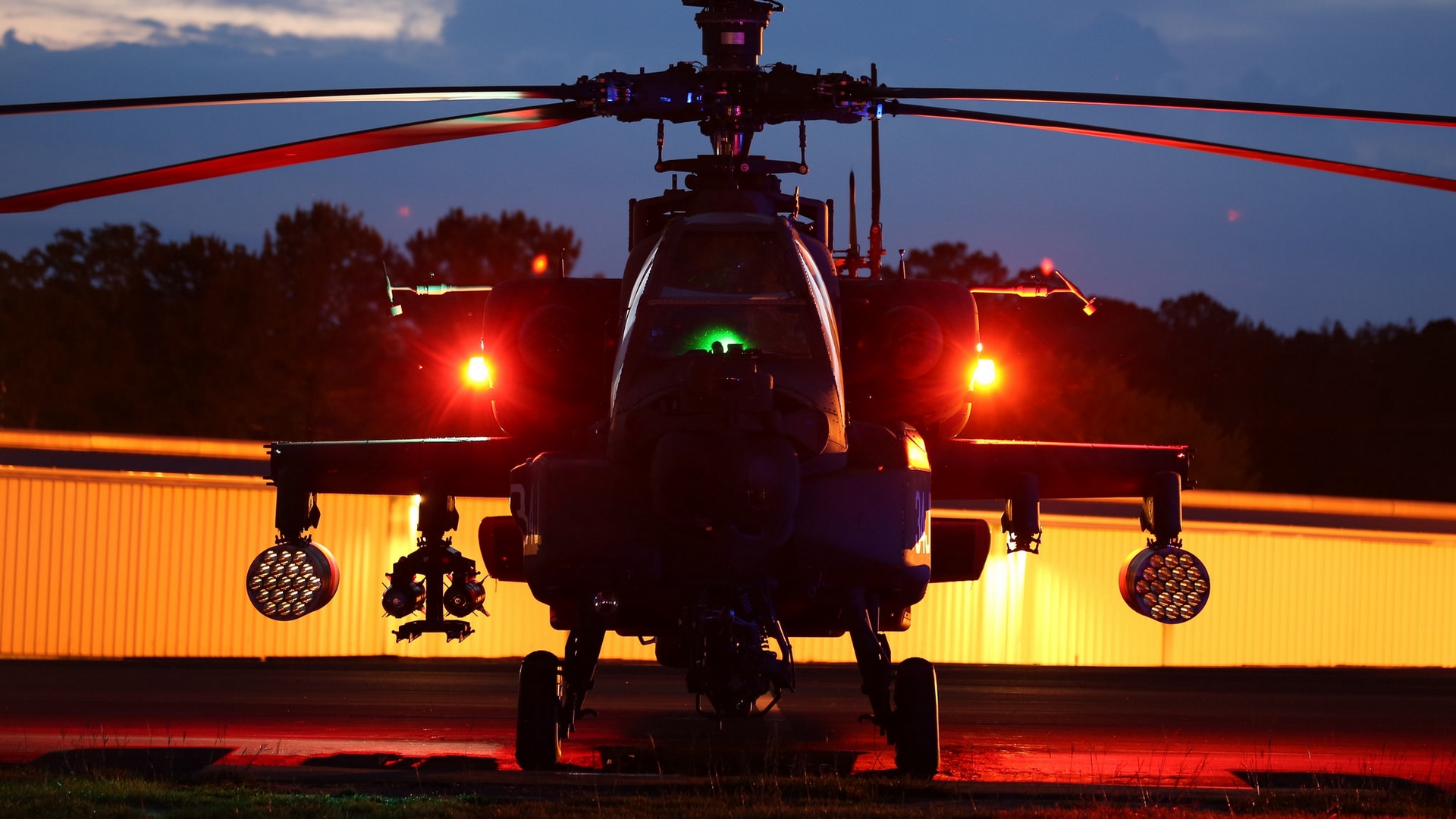 Wallpaper Helicopter, Ah-64d, Apache - Apache Helicopter Night - HD Wallpaper 