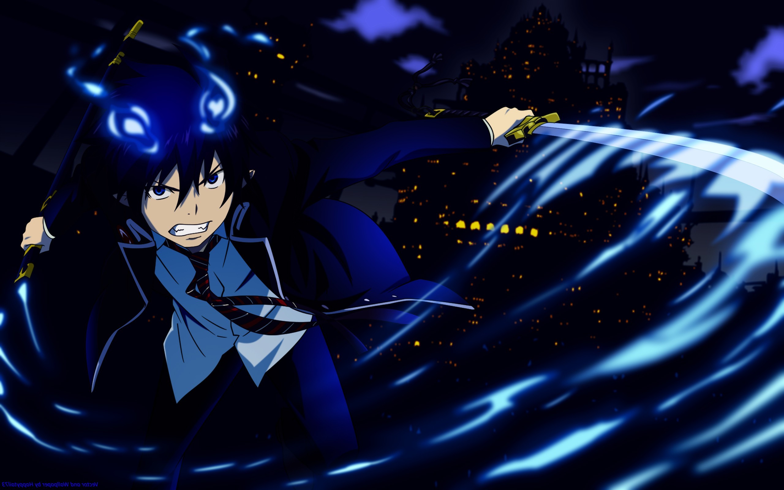 Rin Okumura Anime Demon - HD Wallpaper 