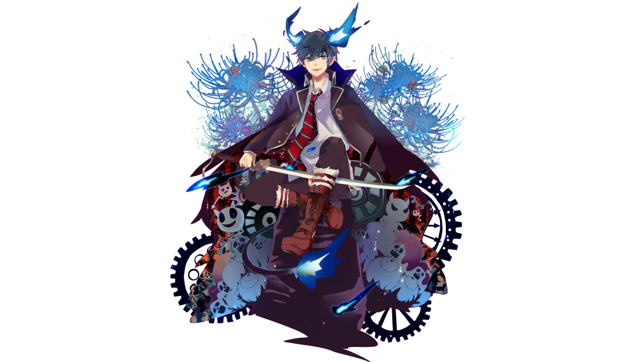 Okumura Rin, Ao No Exorcist, Blue Exorcist, Katana, - Blue Exorcist - HD Wallpaper 