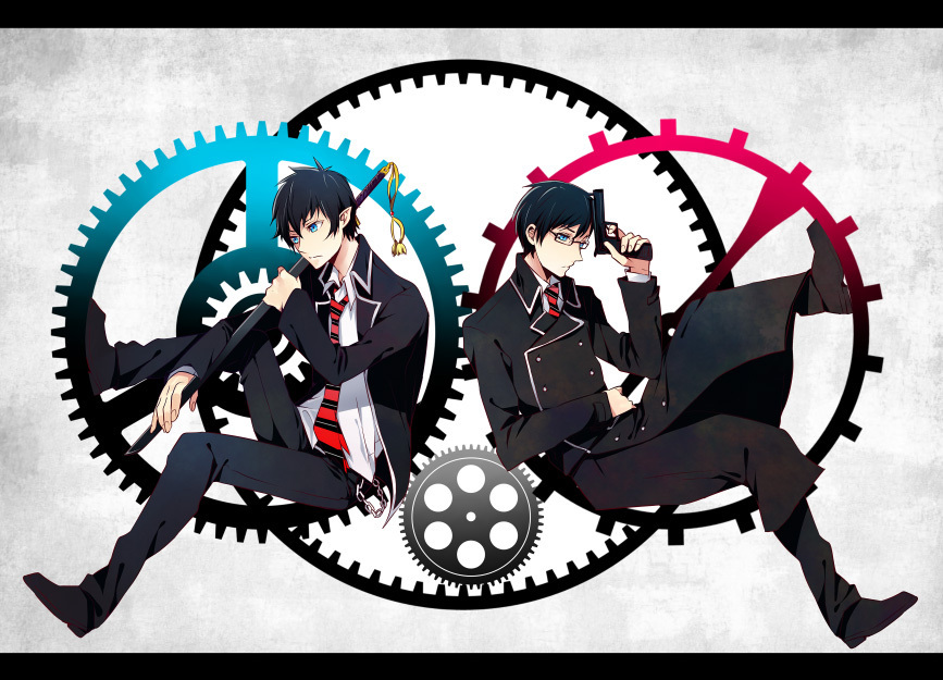 Ao No Exorcist, Anime, And Brothers Image - Blue Exorcist Rin And Yukio - HD Wallpaper 