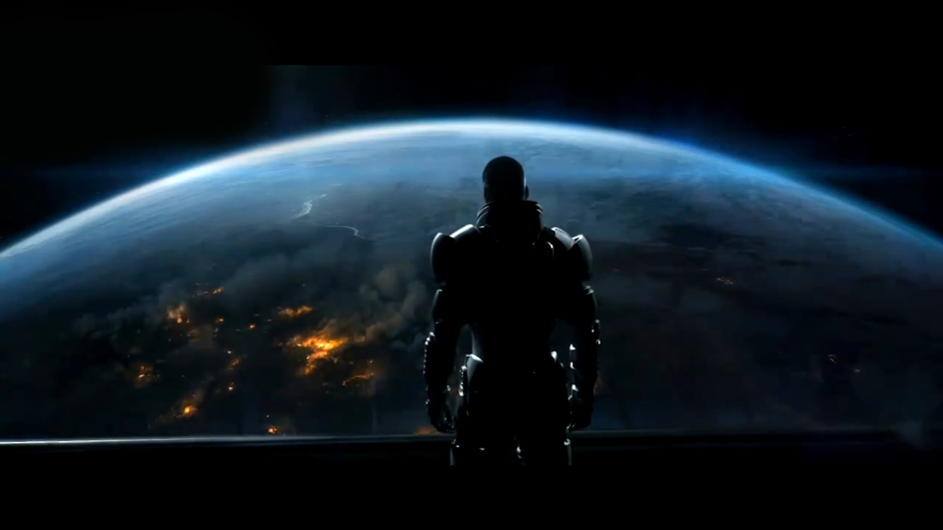 Mass Effect 3 Shepard Earth - HD Wallpaper 