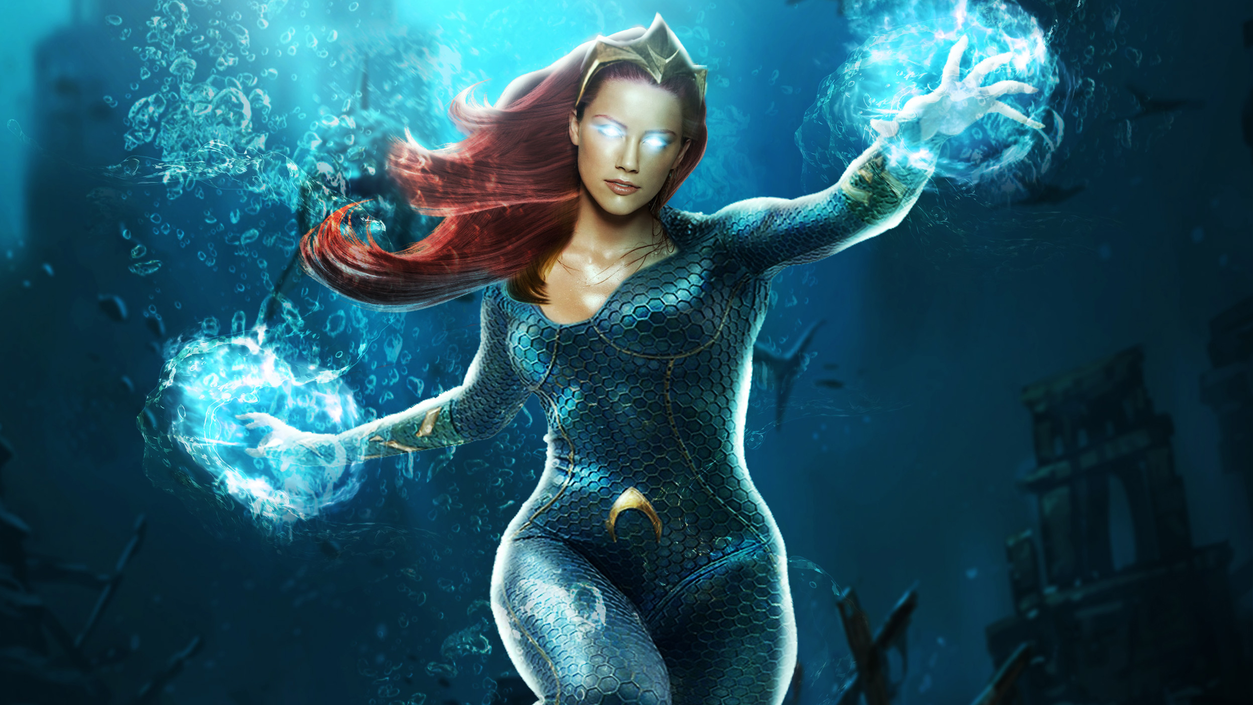 Mera Amber Heard In Aquaman Wallpapers - Amber Heard Aquaman 4k - HD Wallpaper 