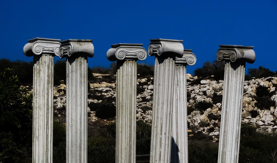 Pillar, Capitals, Greek, Architecture, Pillar Capitals, - HD Wallpaper 