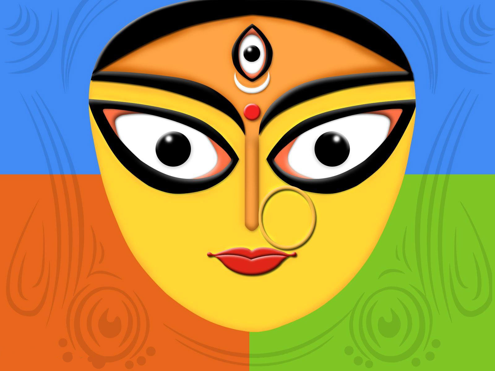 Happy Durga Puja Banner - 1600x1200 Wallpaper 