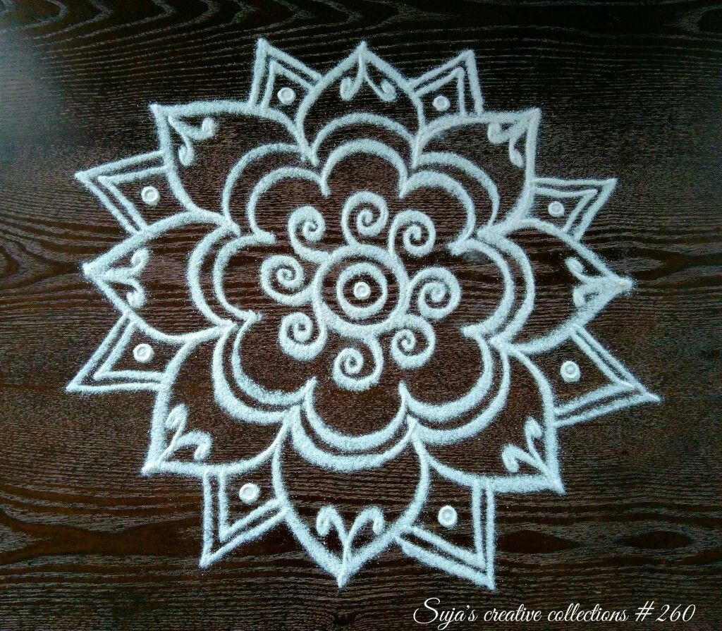 Easy Simple Rangoli Kolam - HD Wallpaper 