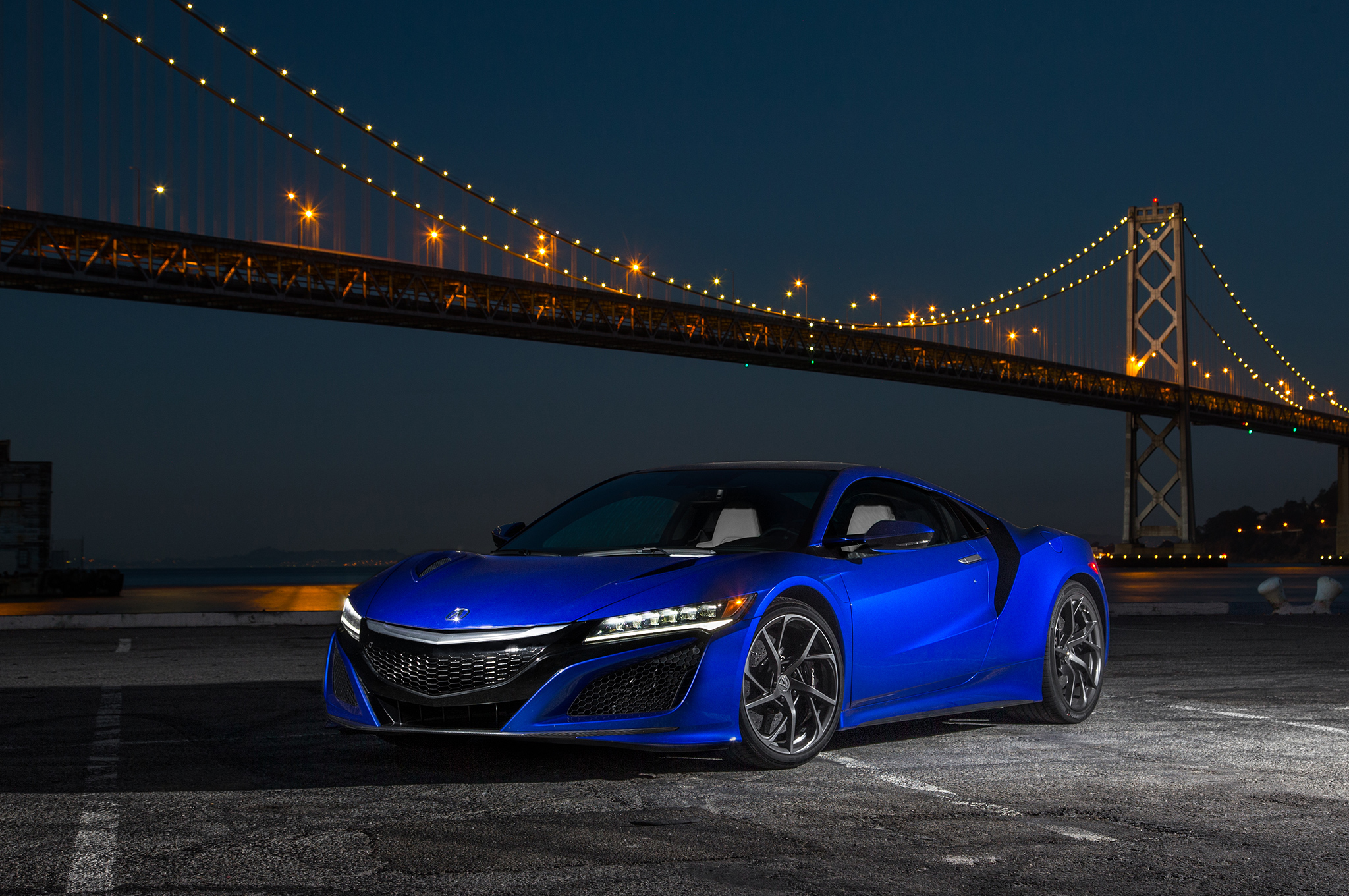 2017 Acura Nsx Blue - Supercar - HD Wallpaper 