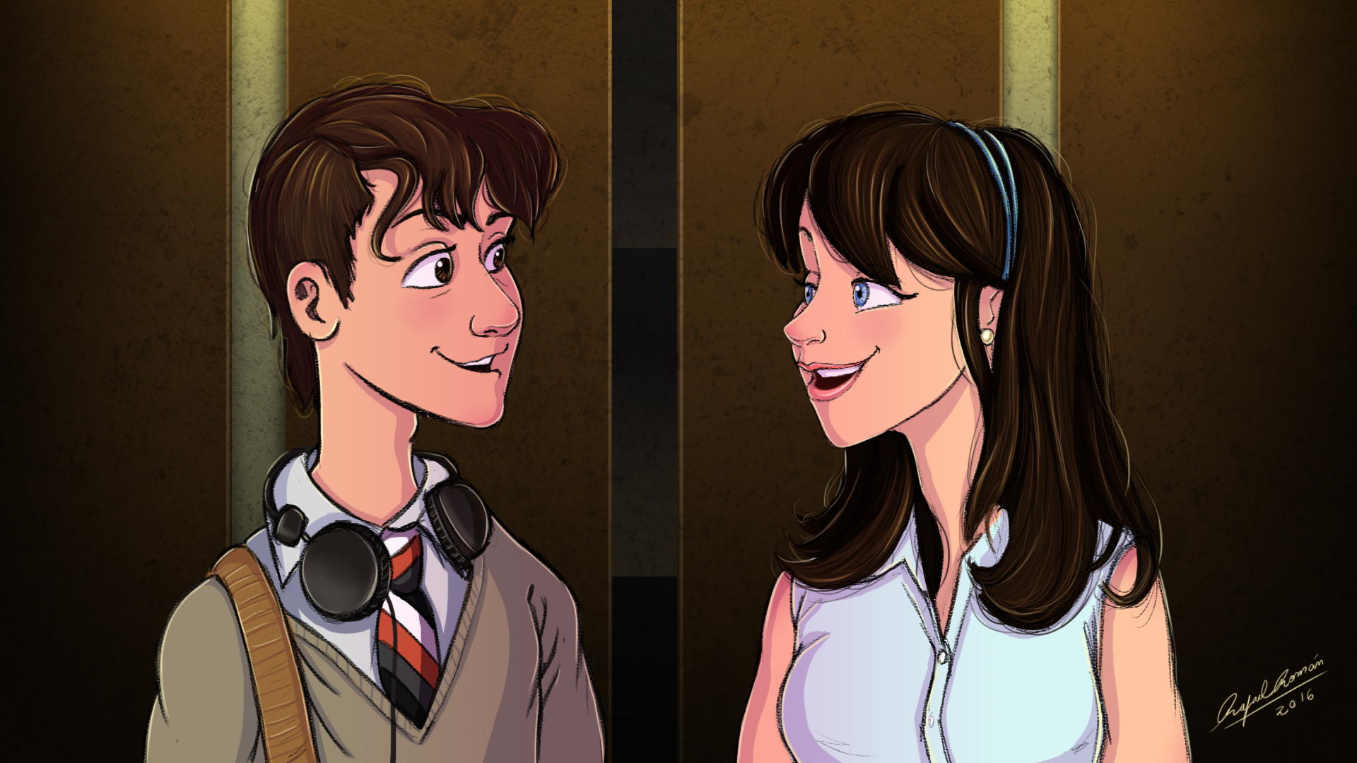 500 Days Of Summer Cartoon - HD Wallpaper 