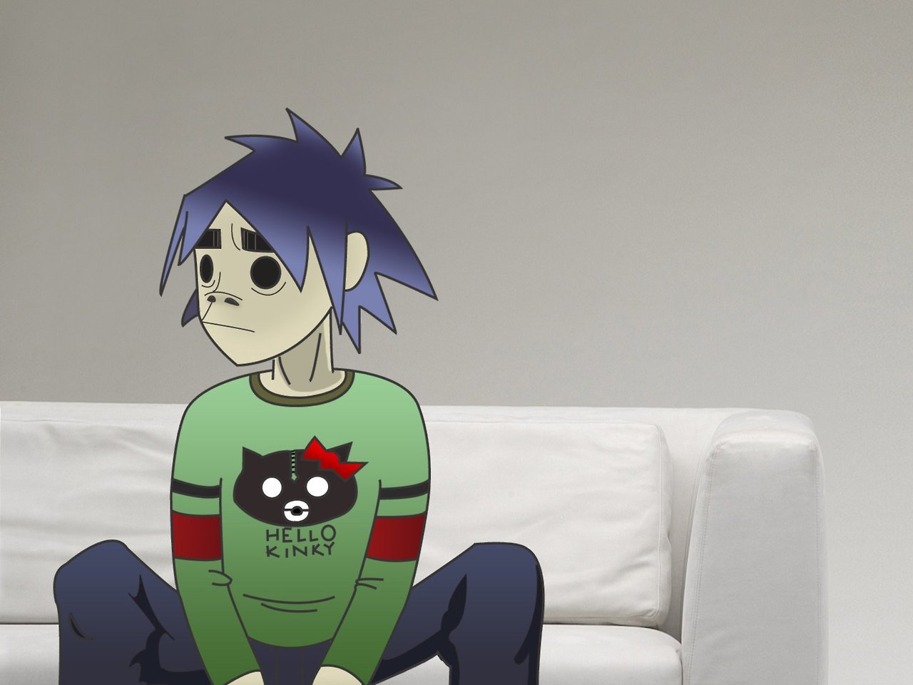 2 D Gorillaz Background Iphone - HD Wallpaper 