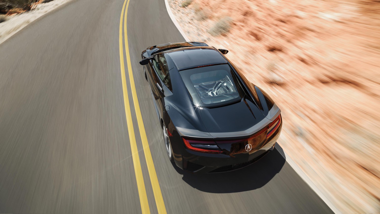 2017 Acura Nsx Top Rear View Black Color 4k Hd Wallpaper - Honda Nsx - HD Wallpaper 