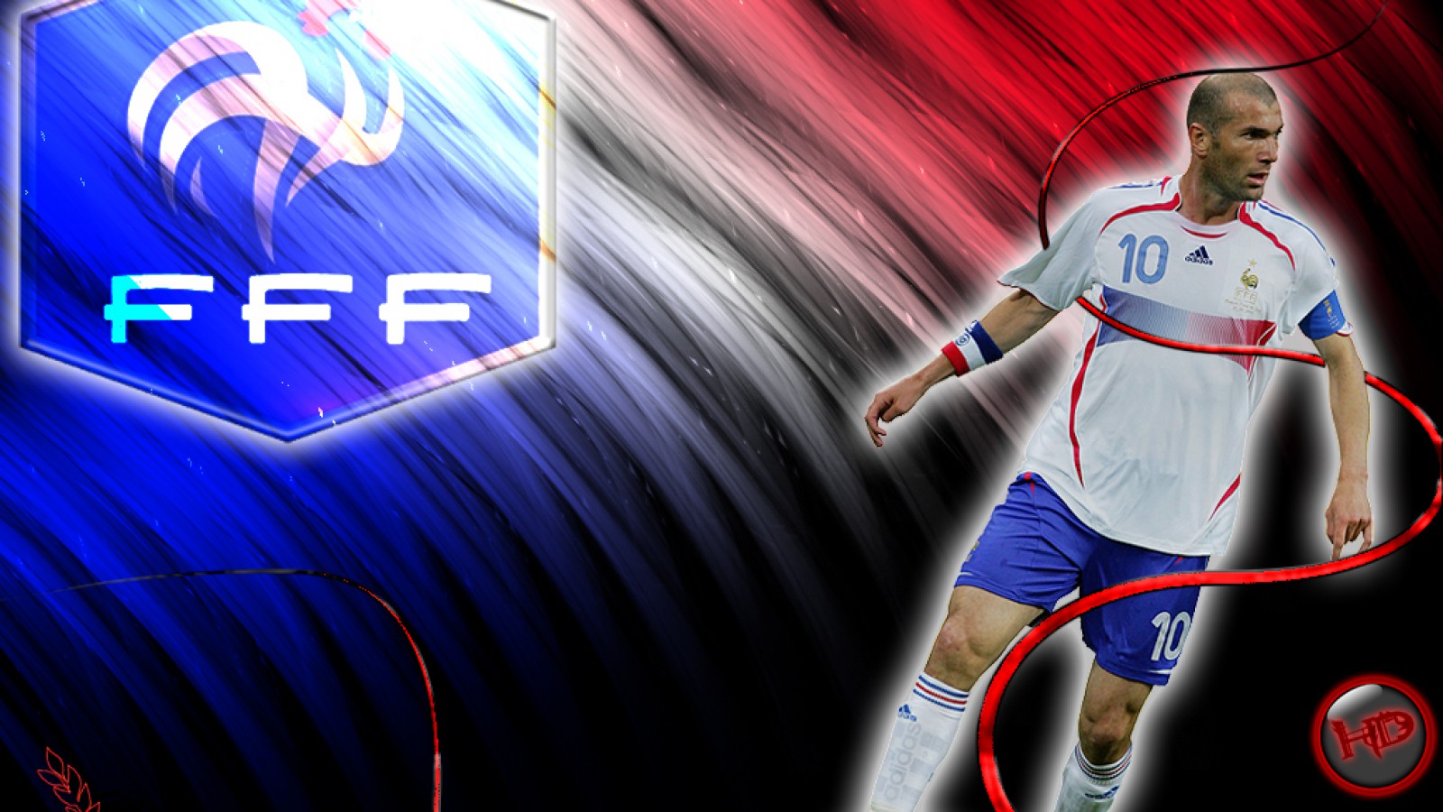 Fonds Décran Zidane Tous Les Wallpapers Zidane 4 Chainimage - France Flag With Zidane - HD Wallpaper 