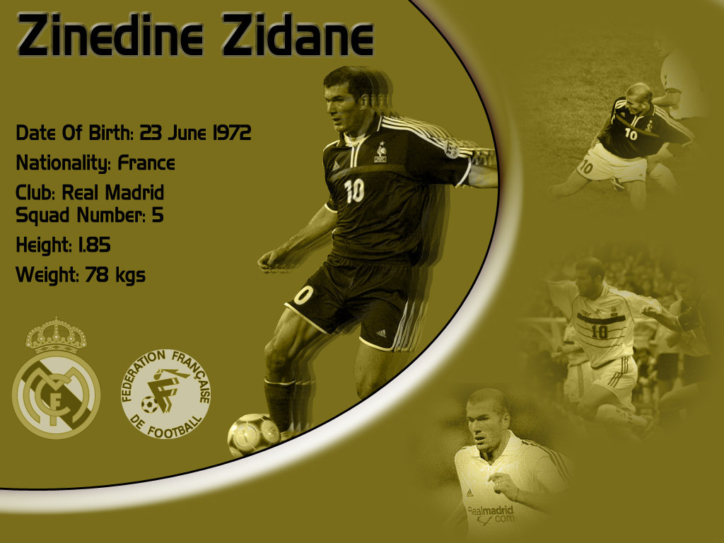 Zinedine Zidane - Real Madrid - HD Wallpaper 