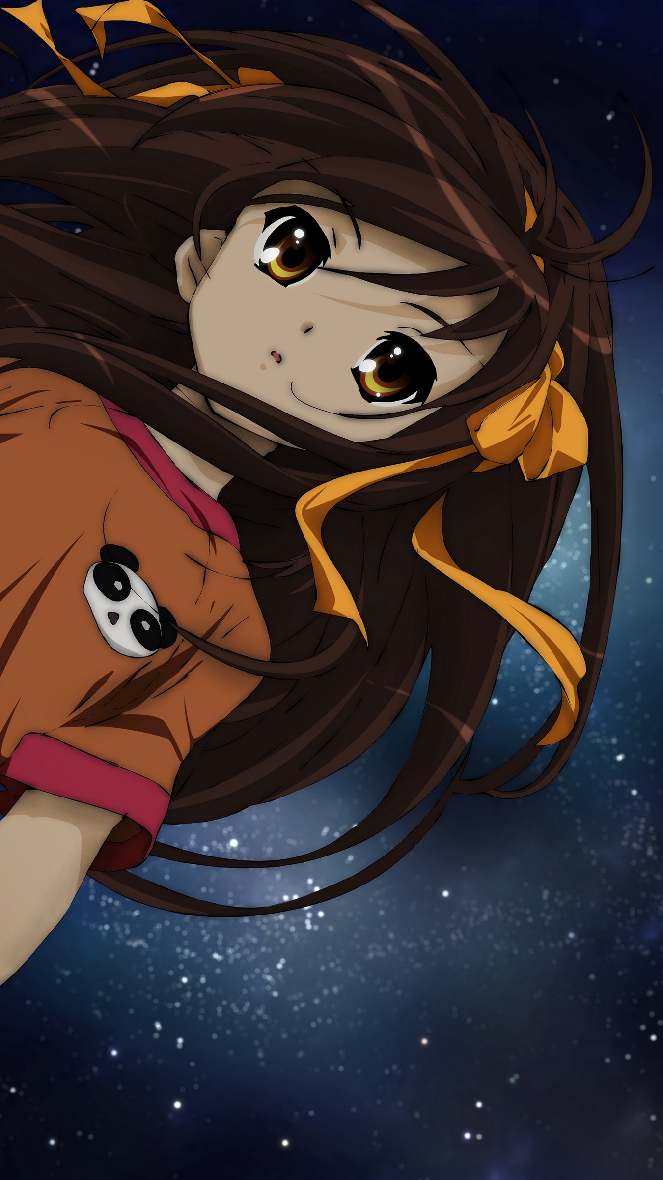 Wallpaper The Melancholy Of Haruhi Suzumiya, Girl, - Anime Anime Girl  Beautiful Drawings - 1350x2400 Wallpaper 