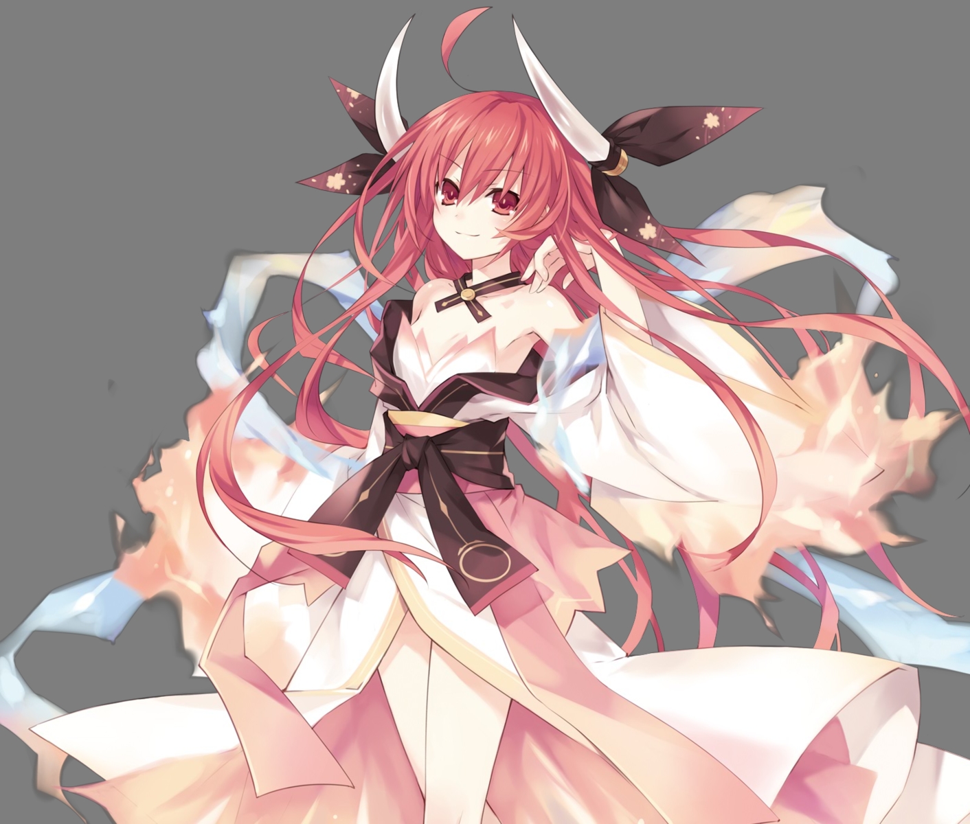 Breasts Cleavage Date A Live Horns Itsuka Kotori Long - HD Wallpaper 