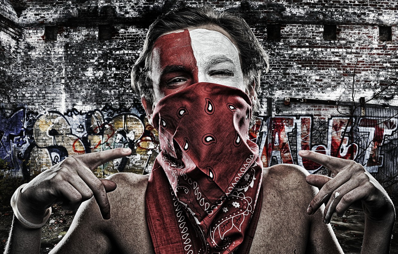 Photo Wallpaper Background, Mask, Guy - Graffiti Men - HD Wallpaper 