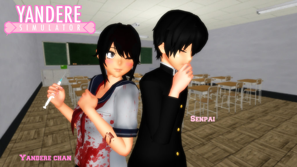 Yandere And Senpai - Yandere Simulator Yandere Chan And Senpai - HD Wallpaper 
